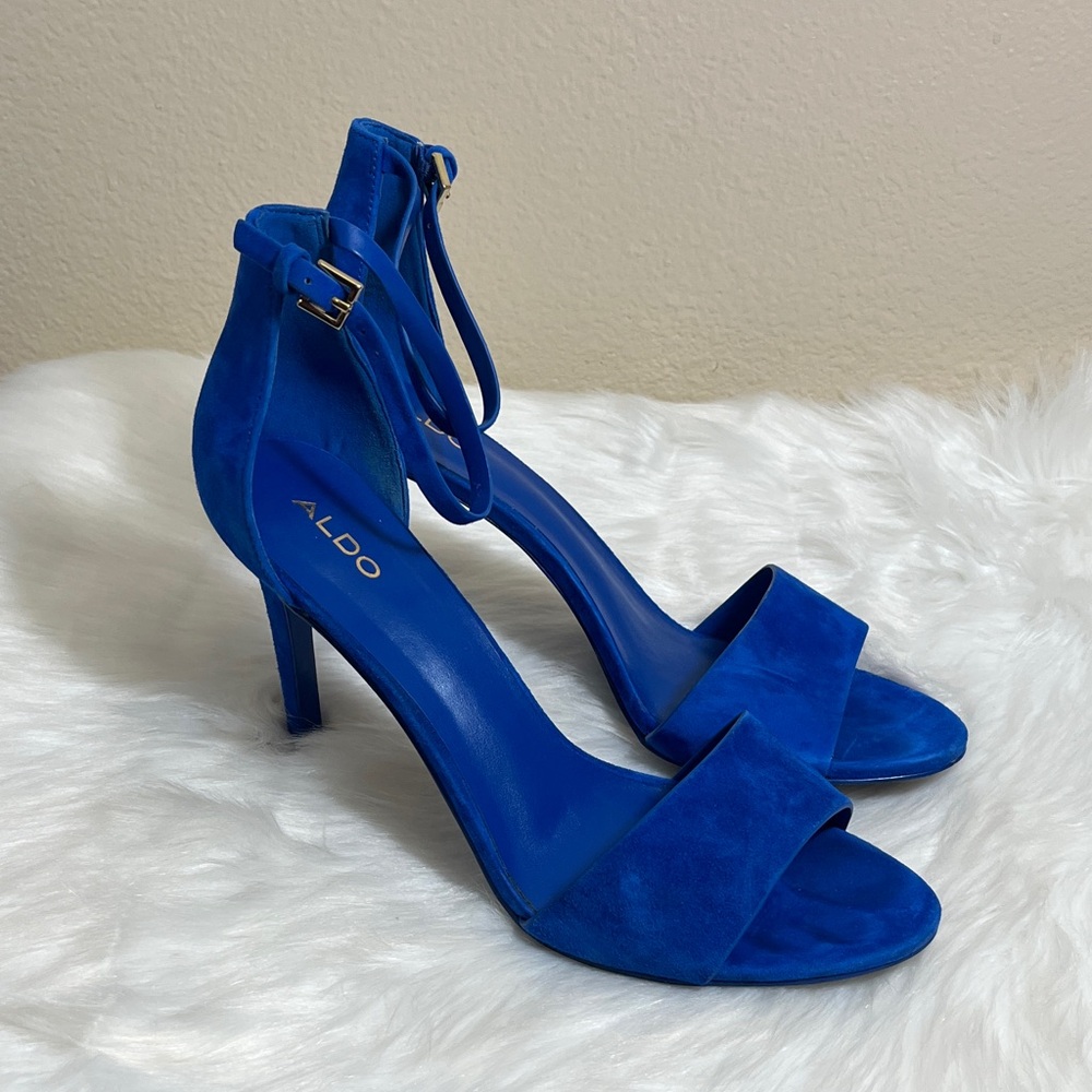 Aldo Vibrant Blue Strappy Open Toe Heels